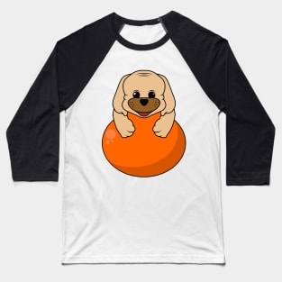 Dog puppies surrounds a balloon / Baseball T-Shirt